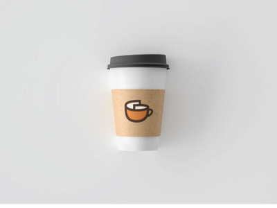 coffee glass + paper app branding cafe logo coffee commerce company design food food and drink icon illustration logo modern paper shop simpe vector