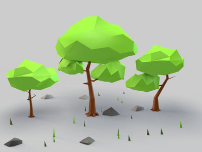 Trees 3d 3d animation app branding cinema 4d commerce company design icon illustration logo media minimal nature polygon trees ui ux vector web