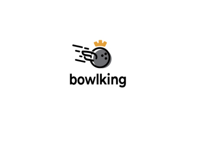 bowling king logo app ball bowling branding clean company corporate design fun gutter identity illustration logo modern monoline pin pins print ready professional psd