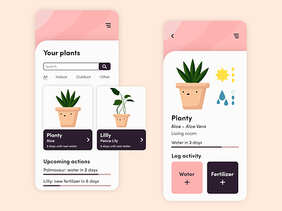 Lïf - plant care mobile app concept adobe xd illustration mobile mobile app plant ui ui design