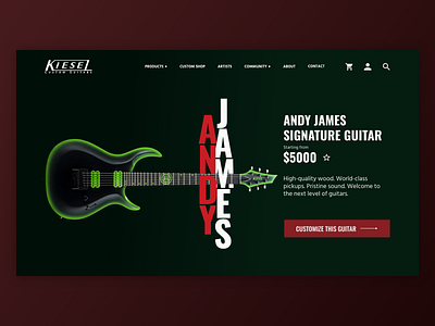Kiesel Guitars UI Mockup [4/4]