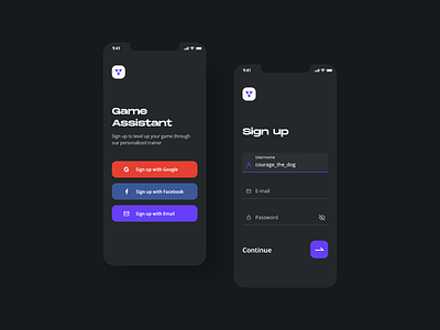 Sign Up Form | #CreateWithAdobeXD adobe xd clean createwithadobexd dark ui design form mobile playoff register sign in sign up ui