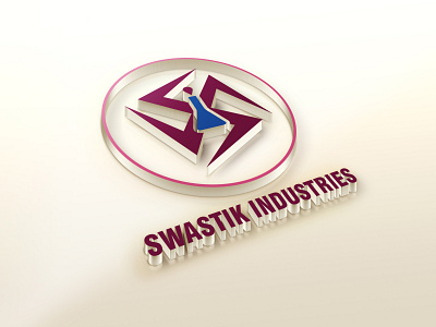 Swastik industries 3D logo MockUp 3d 3d logo 3d logo maker 3d logos illustrator logo logo design logo mockup mockup mockup psd photoshop psd