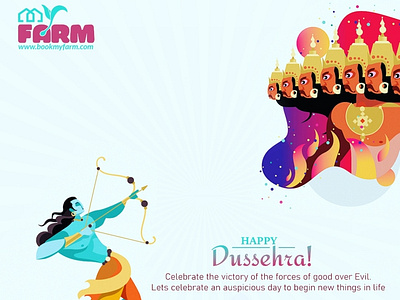 Happy Dussehra creative design creative poster logos post post design facebook poster