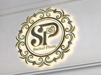 SP | Switul Photo Logo Mockup creative logo logo logo 3d mock up sp logo spoof