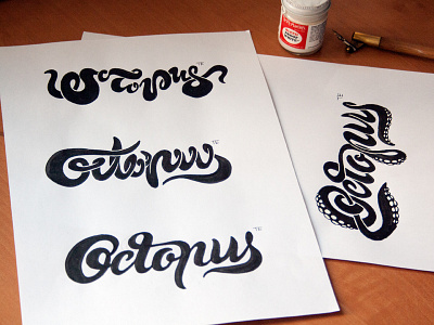 Octopus pathfinder calligraphy calligraphy and lettering artist calligraphy artist calligraphy logo et lettering evgeny tkhorzhevsky font hand lettering logo lettering artist lettering logo logo type