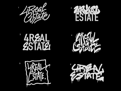 4RealEstate calligraphy calligraphy logo et lettering evgeny tkhorzhevsky graffiti graphic design hand lettering logo lettering logo logo tagging