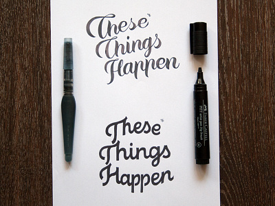 These Things Happen Calligraphy Logo