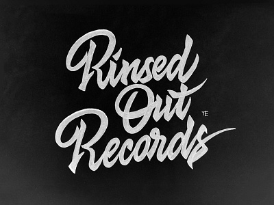 Rinsed Out Records calligraphy calligraphy and lettering artist calligraphy artist calligraphy logo et lettering evgeny tkhorzhevsky font hand lettering logo lettering artist lettering logo logo type