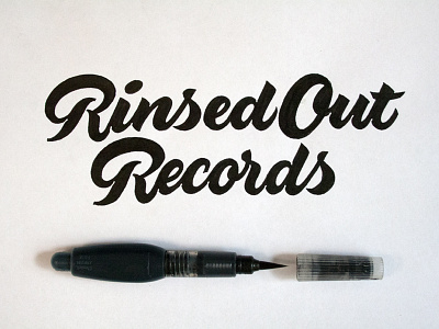 Rinsed Out Records calligraphy calligraphy and lettering artist calligraphy artist calligraphy logo et lettering evgeny tkhorzhevsky font hand lettering logo lettering artist lettering logo logo type