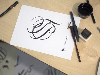 ГР (cyr., GR) monogram calligraphy calligraphy and lettering artist calligraphy artist calligraphy logo et lettering evgeny tkhorzhevsky font hand lettering logo lettering artist lettering logo logo type