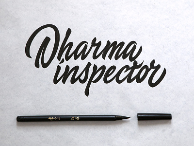 Dharma Inspector calligraphy calligraphy and lettering artist calligraphy artist calligraphy logo et lettering evgeny tkhorzhevsky font hand lettering logo lettering artist lettering logo logo type