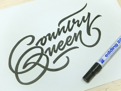 Country Queen calligraphy calligraphy and lettering artist calligraphy artist calligraphy logo et lettering evgeny tkhorzhevsky font hand lettering logo lettering artist lettering logo logo type
