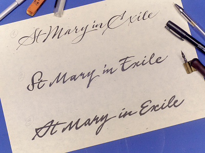 St Mary in Exile calligraphy calligraphy and lettering artist calligraphy artist calligraphy logo et lettering evgeny tkhorzhevsky font hand lettering logo lettering artist lettering logo logo type