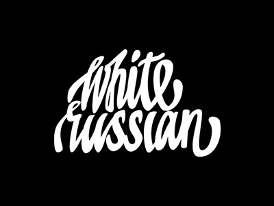 White Russian calligraphy calligraphy and lettering artist calligraphy artist calligraphy logo et lettering evgeny tkhorzhevsky font hand lettering logo lettering artist lettering logo logo type