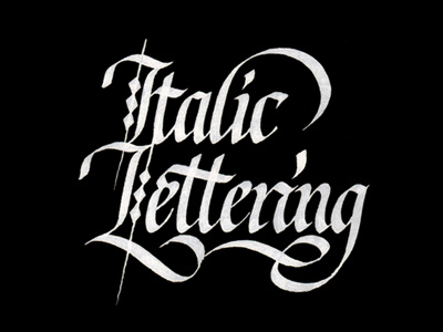 Italic Lettering