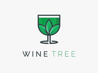 Wine Tree design glass illustration leaf leaves logo logo design tree vector wine wine glass