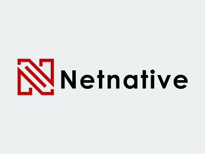 Netnative design illustration letter n logo logo design typography vector