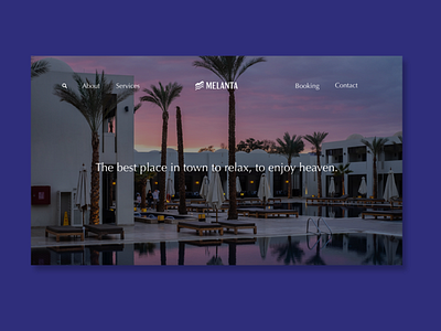 Melanta hotel landing page