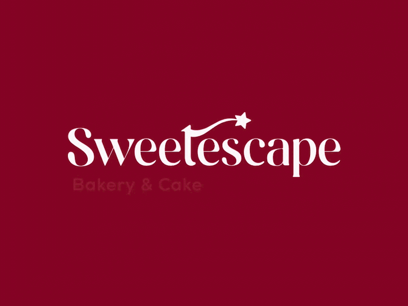 Sweetescape logo animation animated logo bakery cake graphic design logo logo animation logodesign typography vietnam
