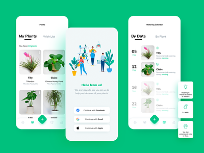 We ❤️ plants app green interface design minimal mobile app plant app plants trends 2020 ui design ui ux