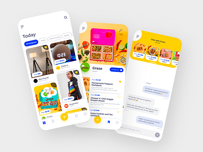 Colorful E-commerce App app design chat creative ecommerce app ios app message mobile app online store product design shop trendy ui ux designer