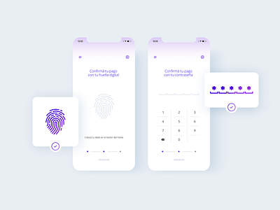 Verify Transactions UI app clean design fingerprint icons inspiration security transactions ui ui design ui ux
