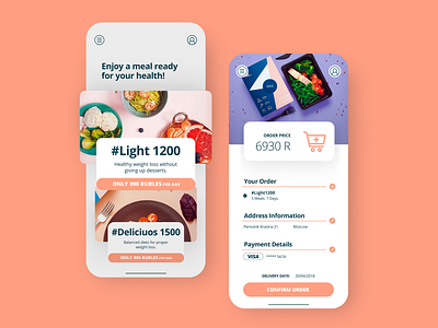 Healthy Food App app design food app healthy food inspiration interface design ui design ui ux