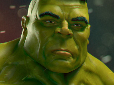 Hulk illustration photoshop sculpt zbrush
