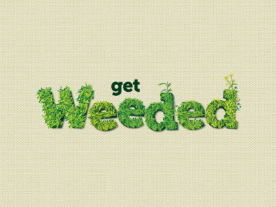 Weeded green logo design organic weeds