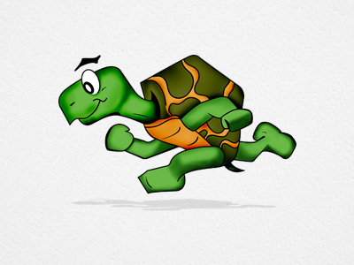 Turtle green illustration logo design turtle
