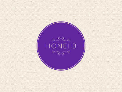 Honei B fancy logo ornate purple
