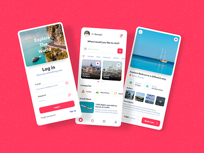 Travel app design