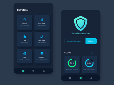 Mobile Security Manager antivirus appdesign cyber cybersecurity graphic design graphicdesign mobileui security security app security system ui uidesign userinterfacedesign ux uxdesign