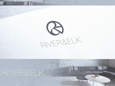 River & Elk logo design brand design logo logo design modernism motif