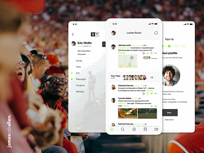 Sports Tribe App Concept app app concept application application ui branding community customer experience customer journey design logo social media social media app social network sport sports ui ux