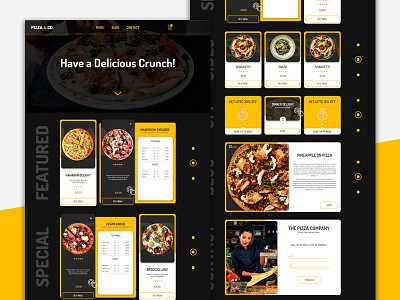 Concept Website - Pizza & Co. concept pizza website
