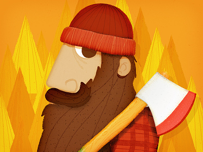 Cool Lumberjack axe beard cool lumberjack man mustache pine wood