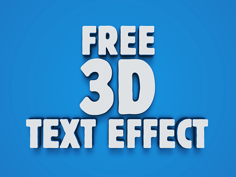 Free 3D Photoshop text effect by Badr Shuaib on Dribbble