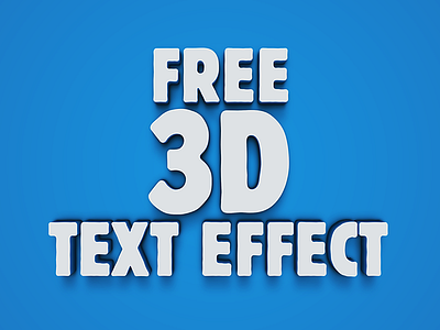 Free 3D Photoshop text effect free freebie mockup photoshop text effect