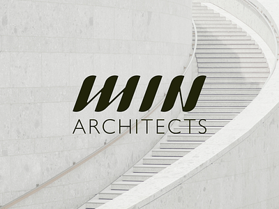 Win Architects logo branding design font font design graphic graphic design identity lettering logo logo design logotype logotype design type typography