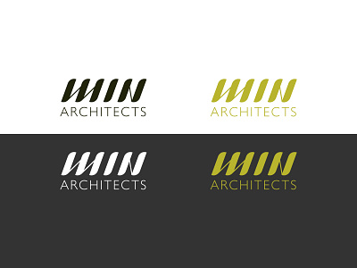 Win Architects logo versions branding design font font design graphic graphic design identity lettering logo logo design logotype logotype design type typography