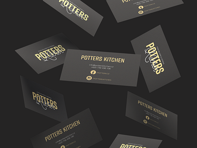 Potters Kitchen - Business Cards artwork branding busines card design graphic graphic design identity logo logo design logotype logotype design merchandise print type typography vector