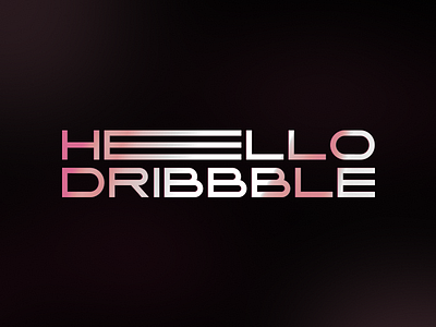 Hello Dribbble! 2d black branding dribbble font hello lettering logo pink type