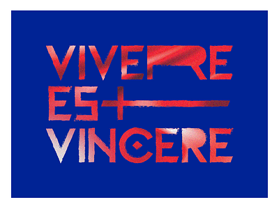Vivere est vincere (FRANCE) 2d blue branding font france illustration lettering logo print red typography wc