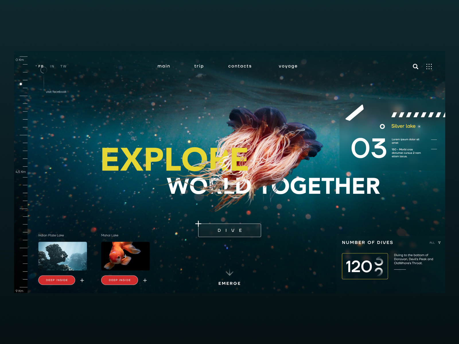 Design of Diving Website by Eugene Ivliiev on Dribbble