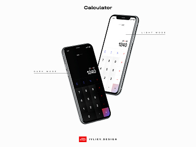 Mobile phone calculator design.