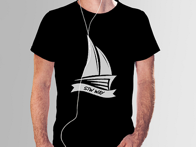 T-Shirt design boat stw way t shirt design