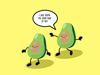 Upset avocado