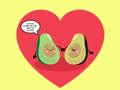 A different kind of love avocado love perfect couple ripped avocado